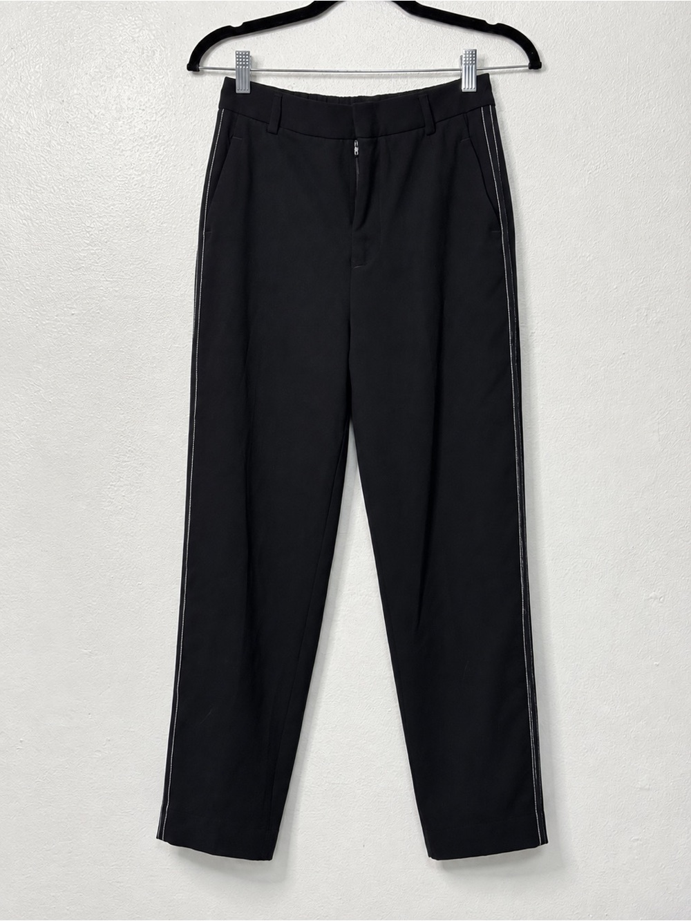Zara Black Cropped Straight-Leg Pants Size 2